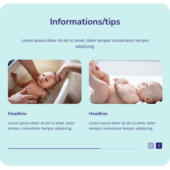 Informations/tips section in a light mint theme