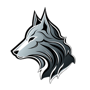 HuskyX wolf logo mark
